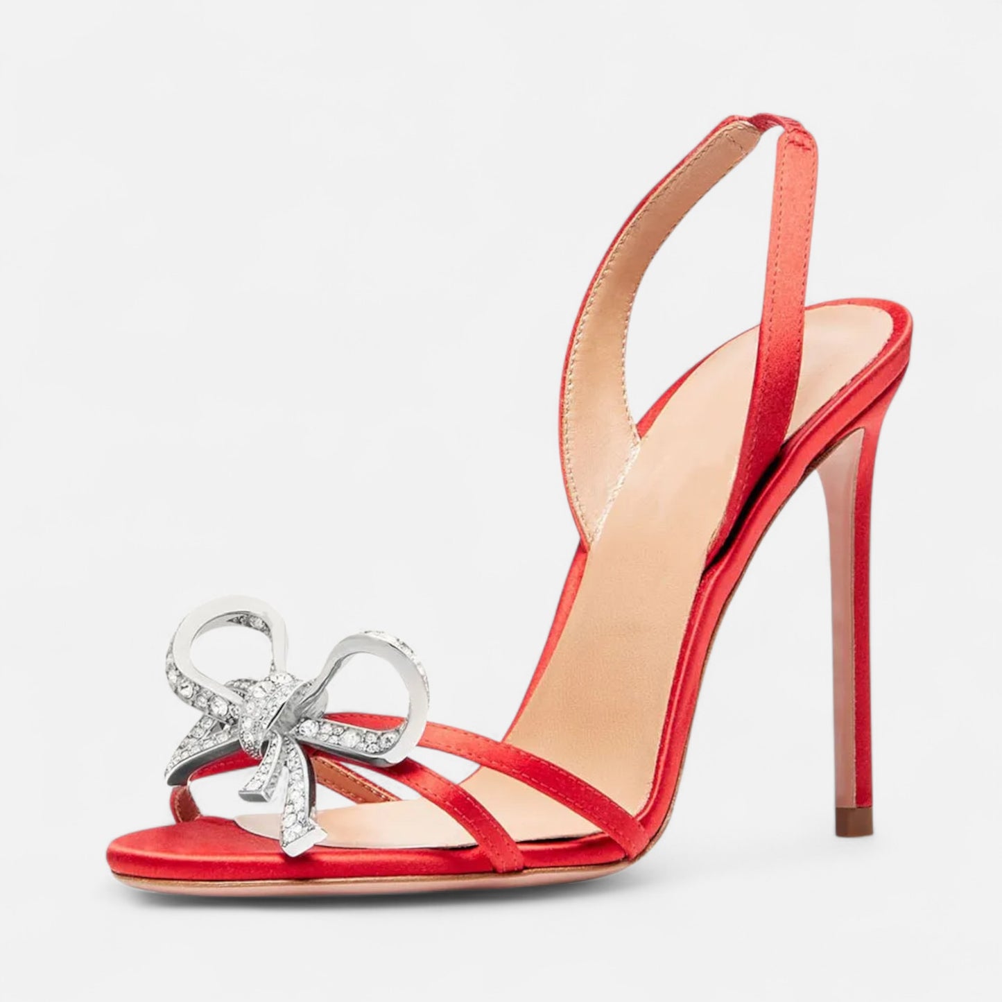 Sandales femme à talon haut – Nœud et strass élégants | Othier