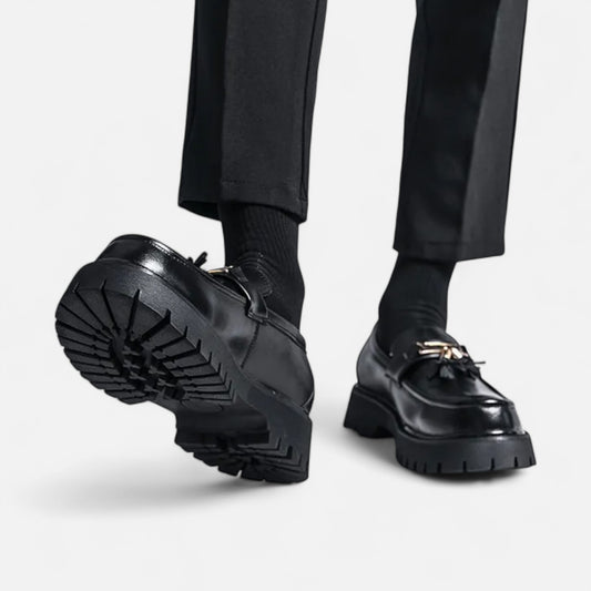 Men’s British-Style Shoes – Elegant Black Leather | Othier