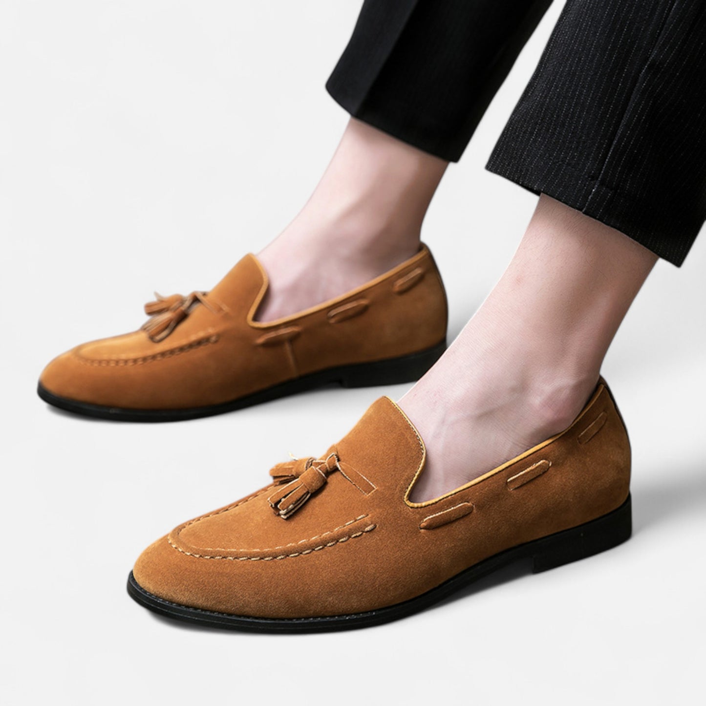 Mocassins homme à pampilles – Style britannique en cuir | Othier