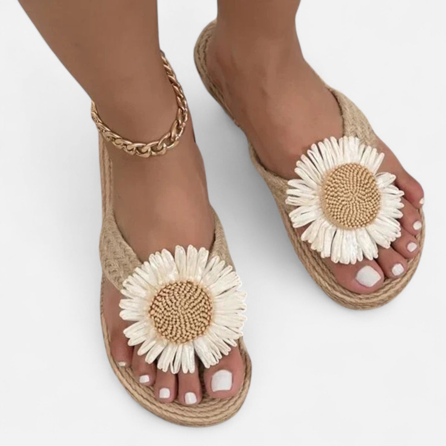 Mules à Décor Floral pour Femme – Délicatesse Florale, Confort Quotidien | Othier