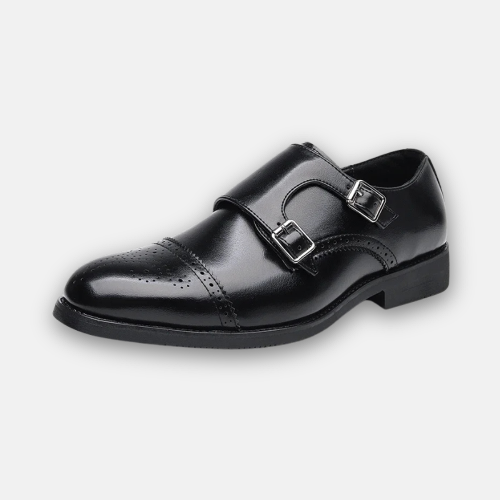 Men’s Double Monk Strap Leather Shoes – The Elegance of Detail | Othier