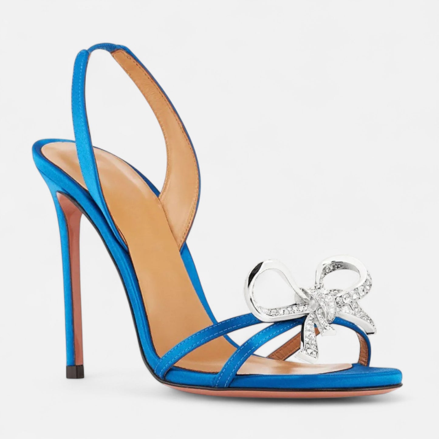 Sandales femme à talon haut – Nœud et strass élégants | Othier