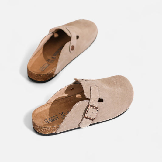 Retro Closed Leather Mules – French Elegance, Timeless Unisex Style | Othier