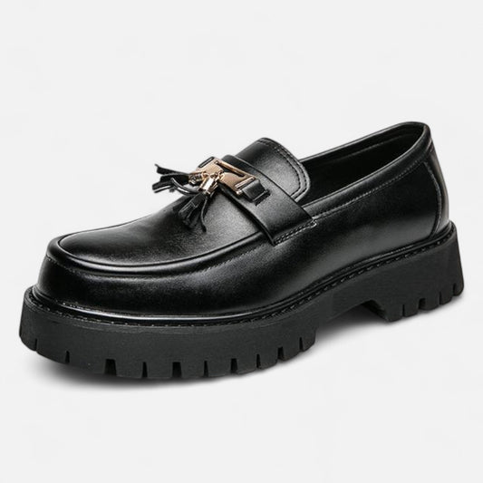Men’s British-Style Shoes – Elegant Black Leather | Othier