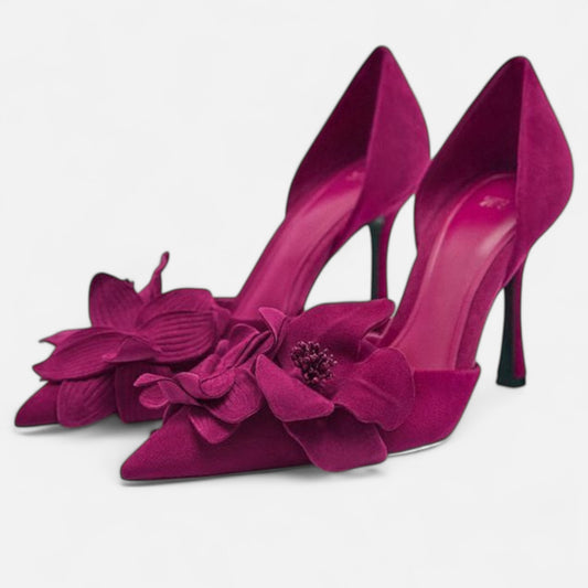 Women’s Stiletto Heel Pumps – Floral Elegance | Othier