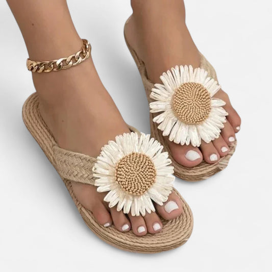 Mules à Décor Floral pour Femme – Délicatesse Florale, Confort Quotidien | Othier