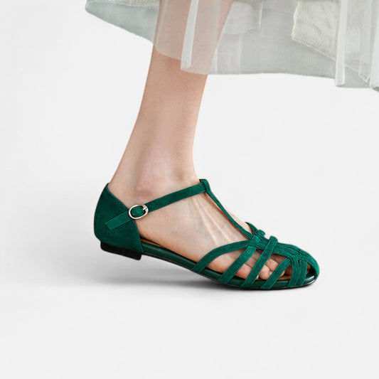 Othier | Sandales Fermées Tressées Style Rétro pour Femme – Artisanat Créatif, Élégance Bohème