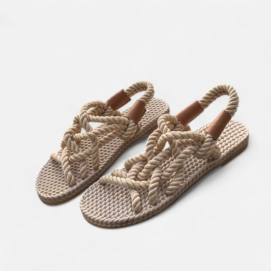 Roman-Style Woven Sandals for Women – Mediterranean Spirit, Natural Elegance | Othier
