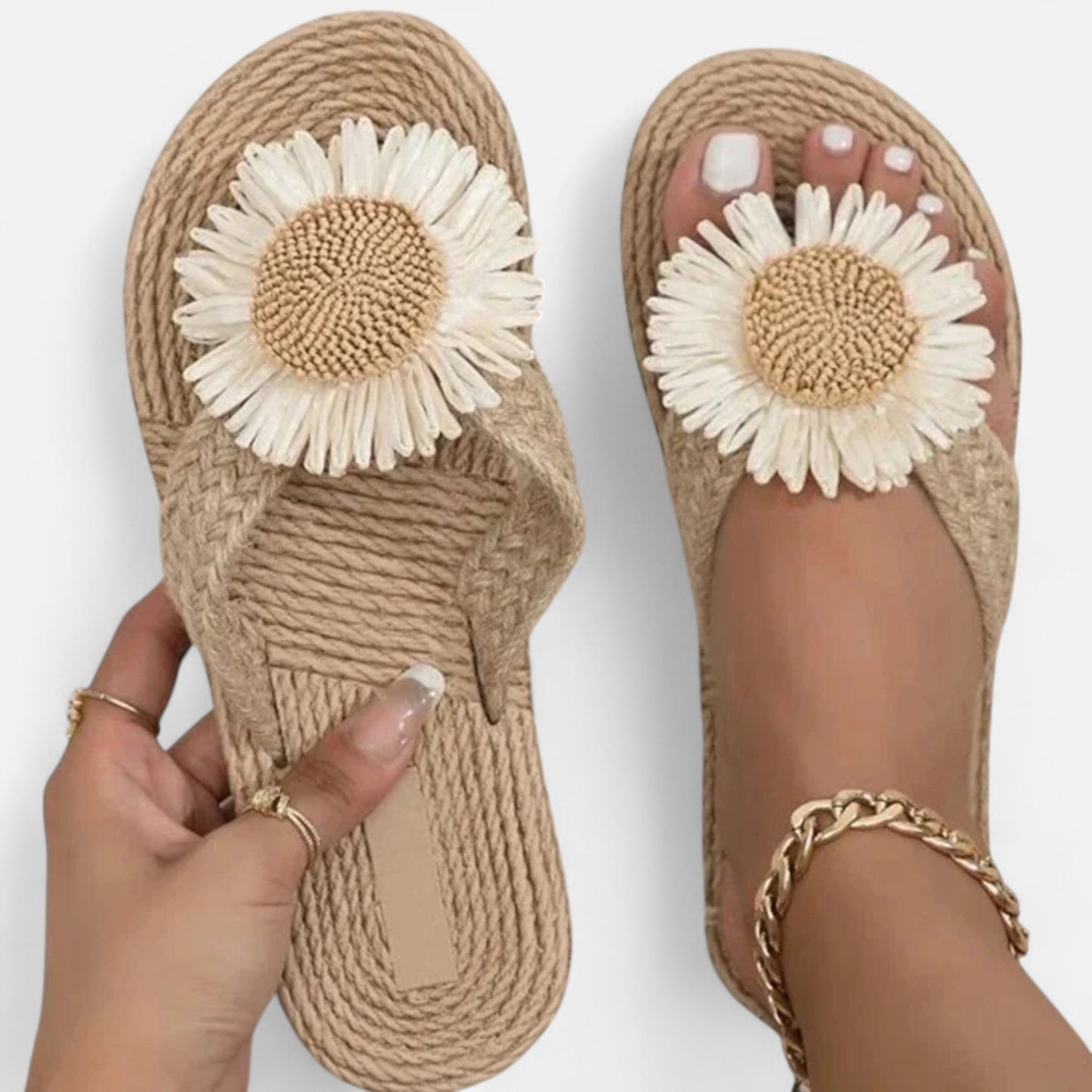 Mules à Décor Floral pour Femme – Délicatesse Florale, Confort Quotidien | Othier