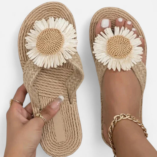 Mules à Décor Floral pour Femme – Délicatesse Florale, Confort Quotidien | Othier