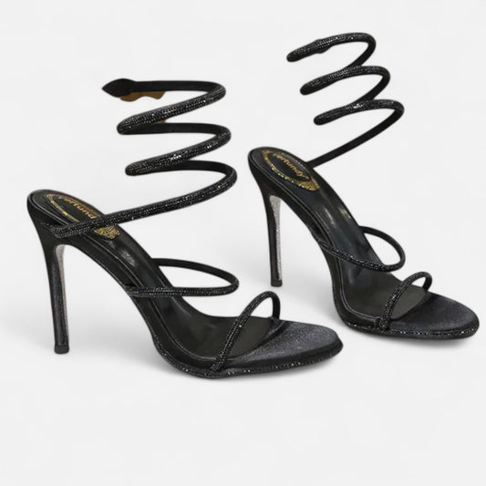 Sandales femme à talon aiguille – Éclat strass & élégance | Othier