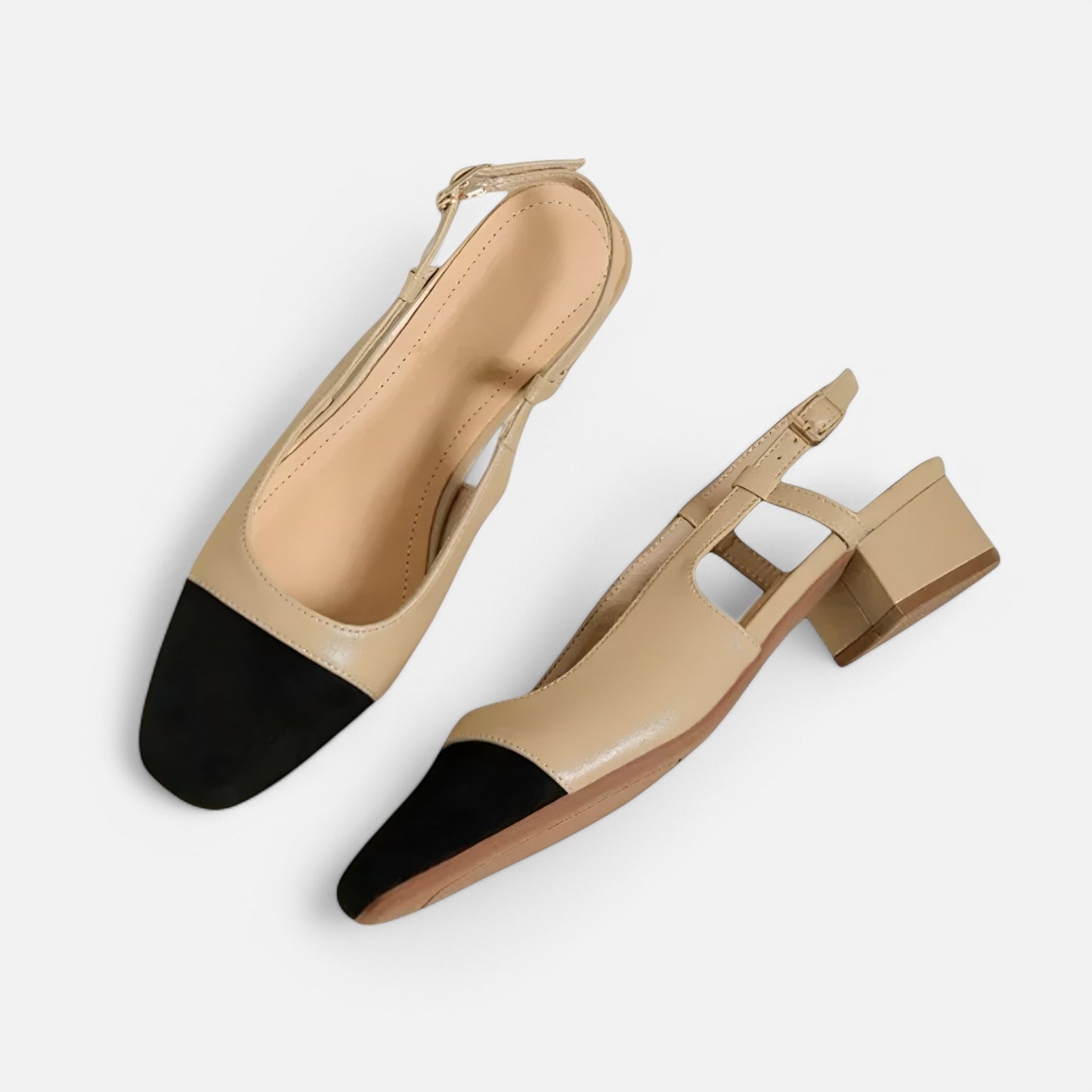 Escarpins Slingback Bicolores Élégants – L’Équilibre Parfait entre Élégance et Confort | Othier