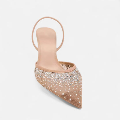 Escarpins Élégants en Résille Brillante pour Femme – Style Haute Couture, Allure Lumineuse | Othier